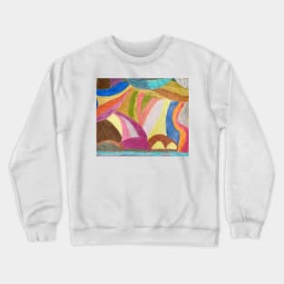 Unusual Coloured Rock Shapes With Unique Colourful Background Crewneck Sweatshirt